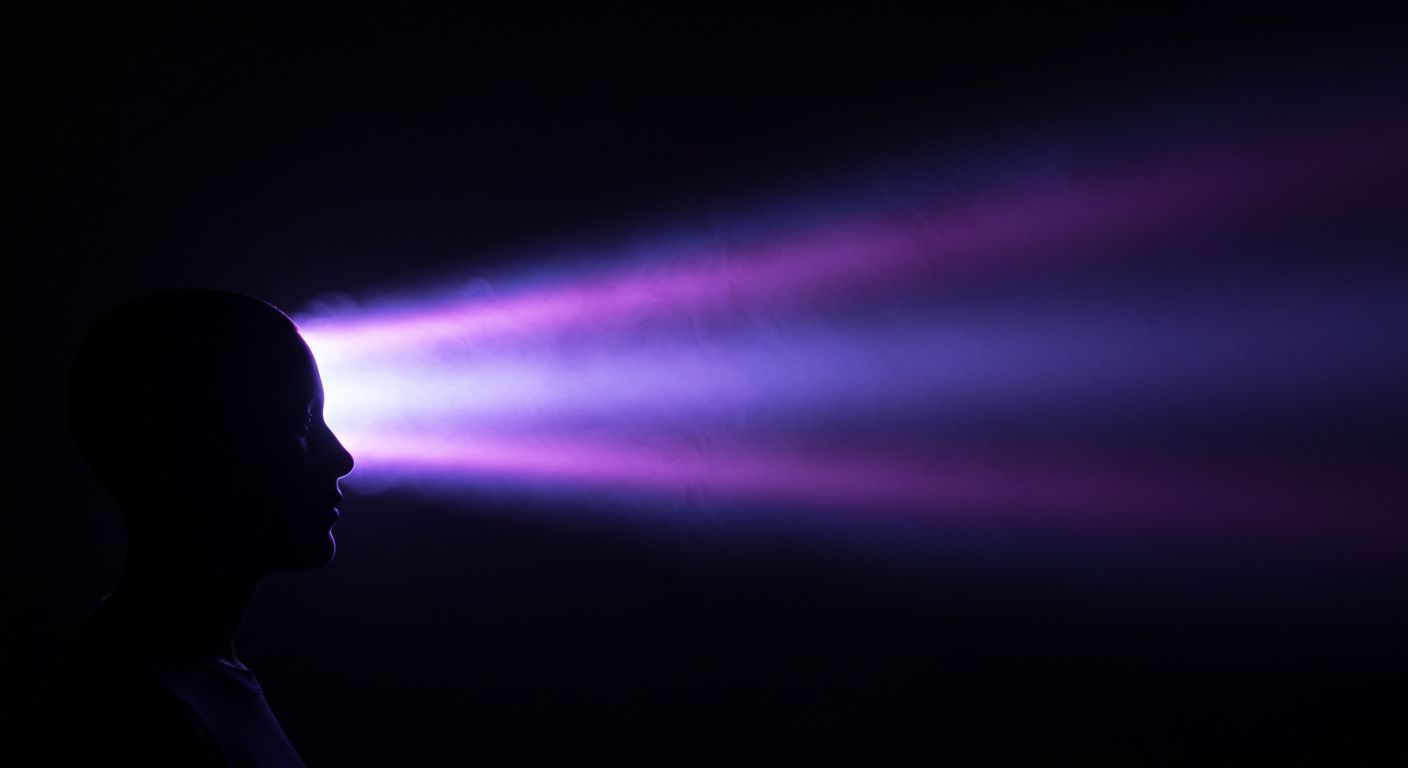 Luz de projetor roxa